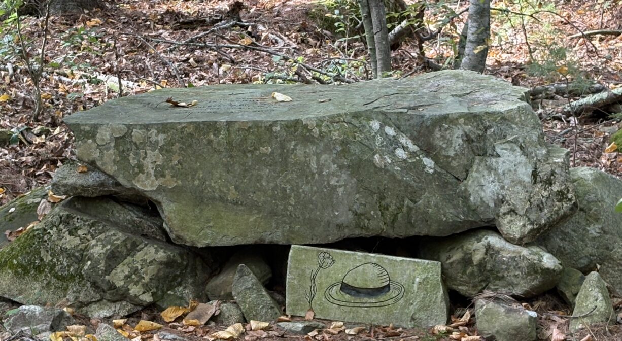 A photograph of a slab of granite for use as a bench.