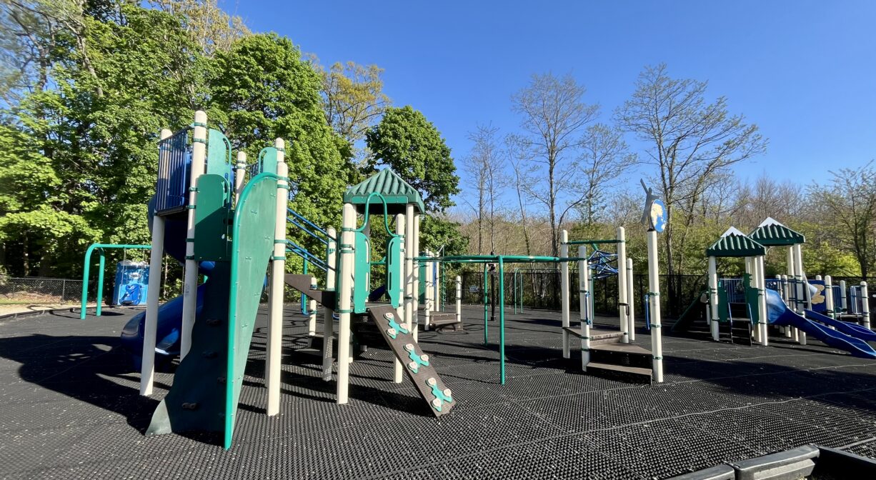A photograph of a contemporary playground.