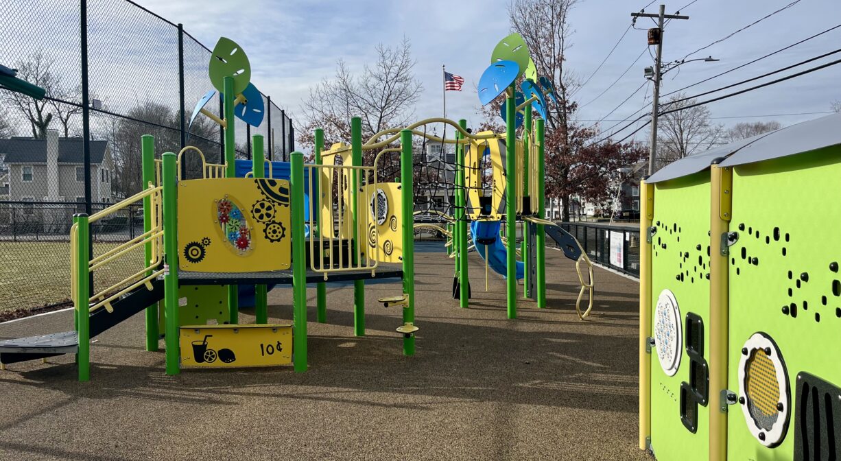 A photograph of a contemporary playground