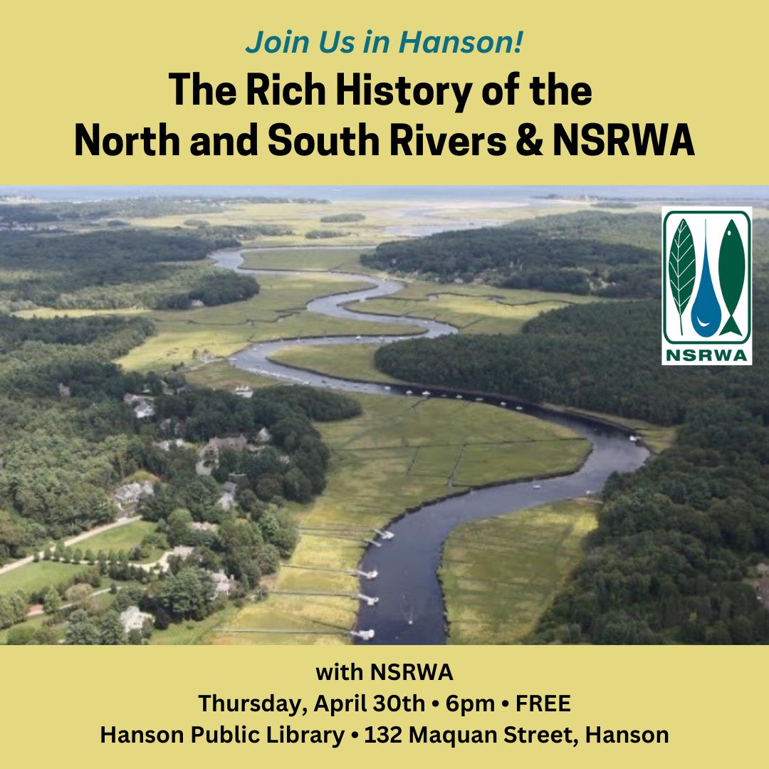 An aerial photograph of a coastal river.